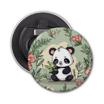 Oso panda parlanchín con flores