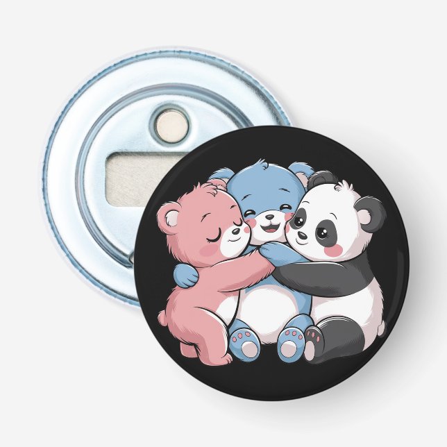 Abrebotellas Osos de peluche con panda (Anverso)
