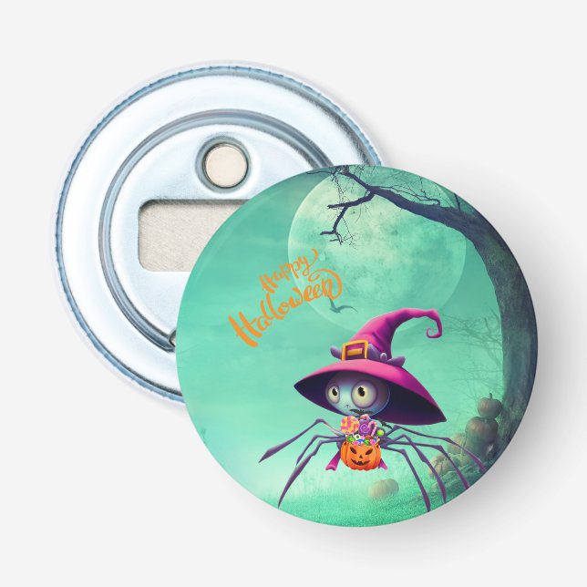 Abrebotellas Otoño/araña/bruja/halloween (Anverso)