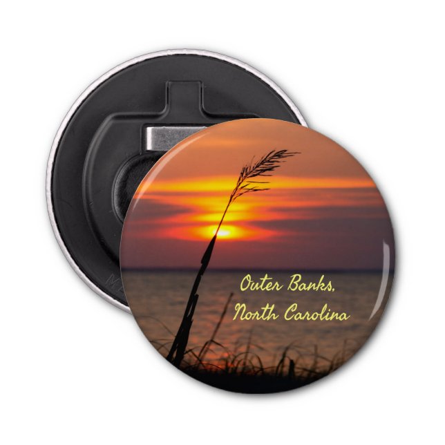 Abrebotellas Outer Banks North Carolina Beach Sunset Naranja Sk (Anverso)