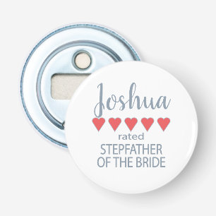 Abrebotellas Padrastro de la Novia 5 Corazones Fiesta de Boda y