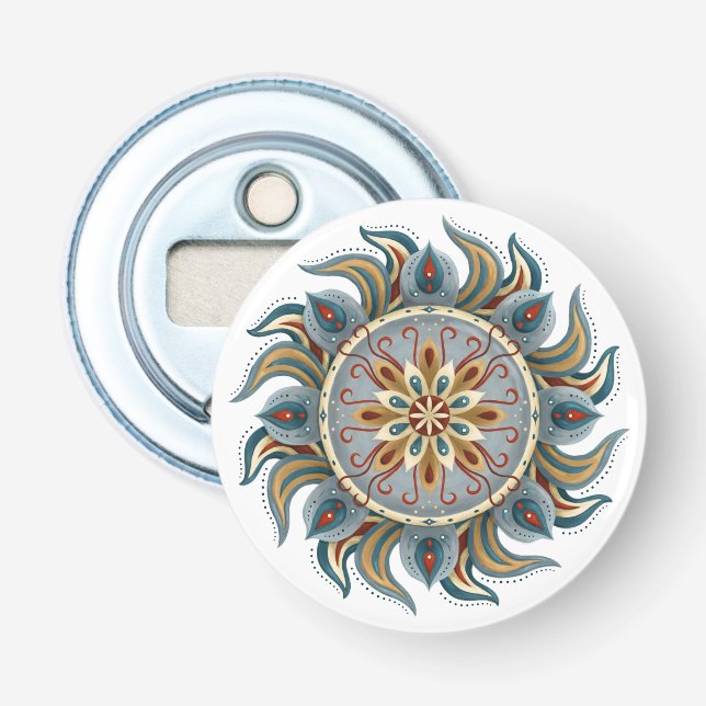 Abrebotellas Painterly Mandala (Anverso)