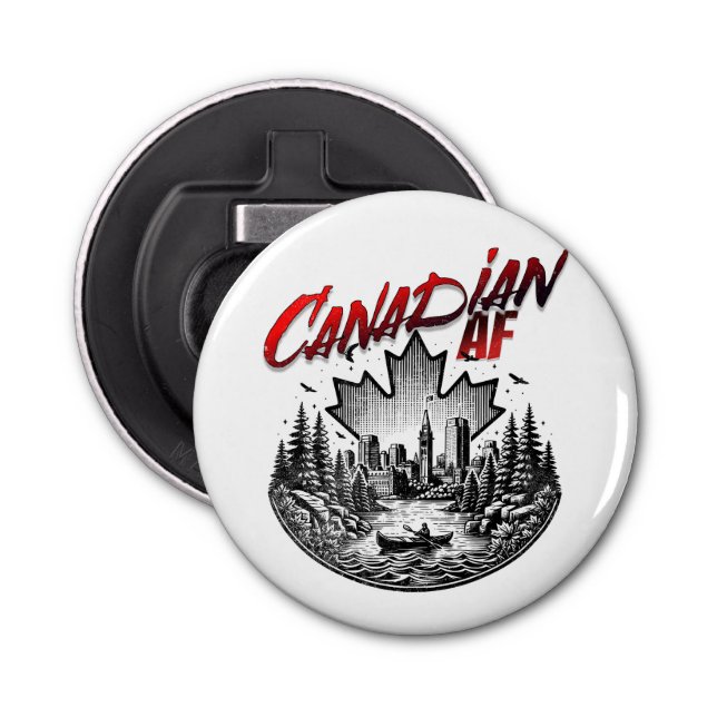 Abrebotellas Paisaje paisajístico AF canadiense hoja de arce de (Anverso)