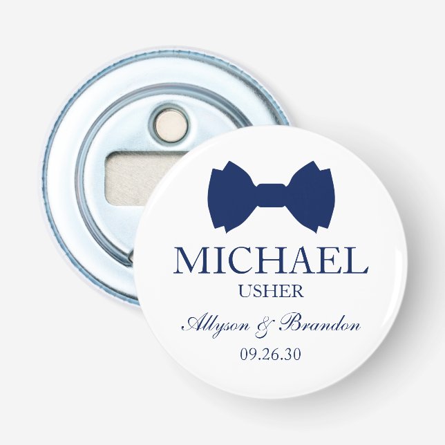 Abrebotellas Pajarita Azul de Usher (Anverso)