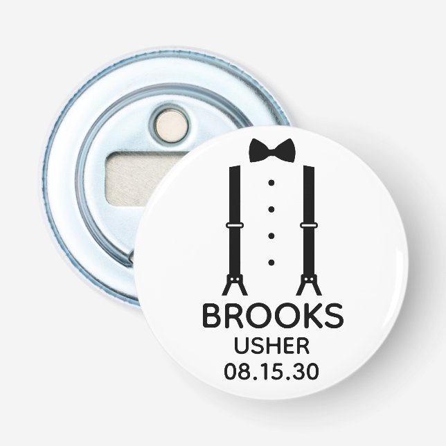 Abrebotellas Pajarita Negra para Portero (Anverso)