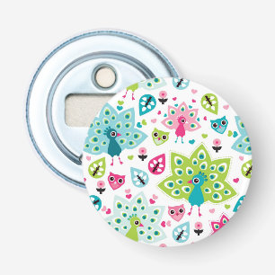 Abrebotellas pájaro y búho del pavo real