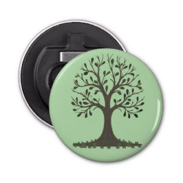 Abrebotellas 🌳 Pale Green Tree of Life Magnetic Bottle Opener