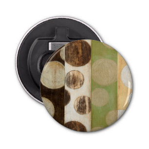Abrebotellas Panel de madera de tono de la Tierra pintado con c