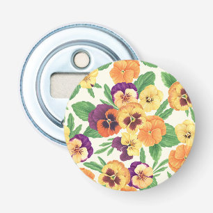 Abrebotellas Pansies en blanco roto