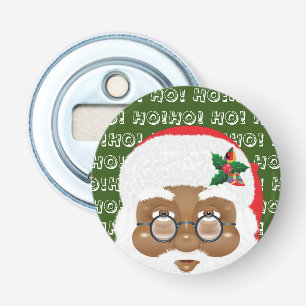 Abrebotellas Papá Noel afroamericano vacaciones de Navidad