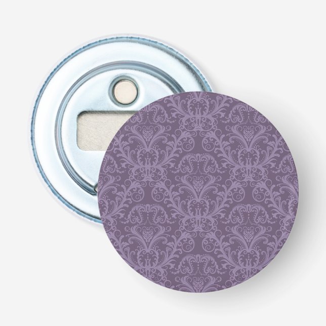 Abrebotellas Papel morado floral 2 (Anverso)