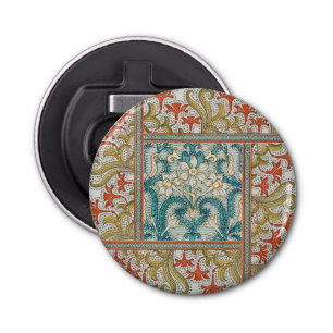 Abrebotellas Papel tapiz de flores de Daffodil chintz art nouve