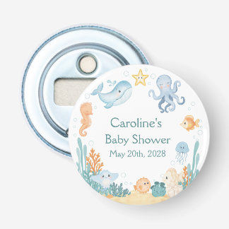 Abrebotellas para Baby Shower con tema del océano