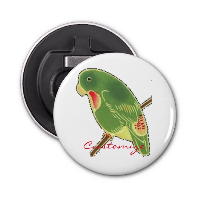 Abrebotellas Parakeet verde tropical Thunder_Cove (Anverso)