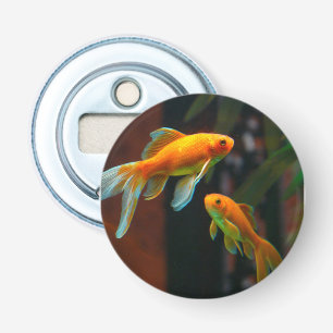 Abrebotellas Pareja de peces de oro afortunados