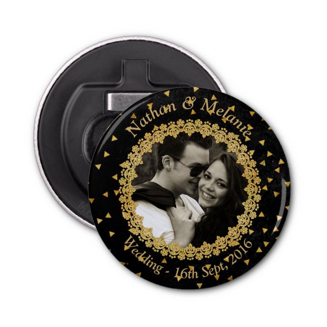 Abrebotellas Parques de oro y negro (Anverso)