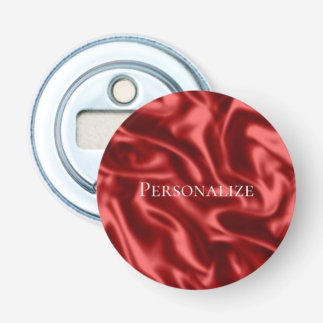 Abrebotellas Passion Red Romantic Faux Satin (Anverso)