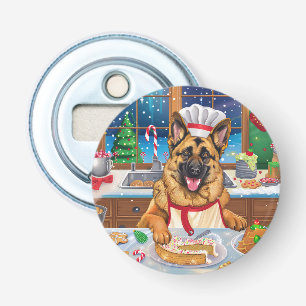 Abrebotellas Pastor alemán de vacaciones: Navidades festivos