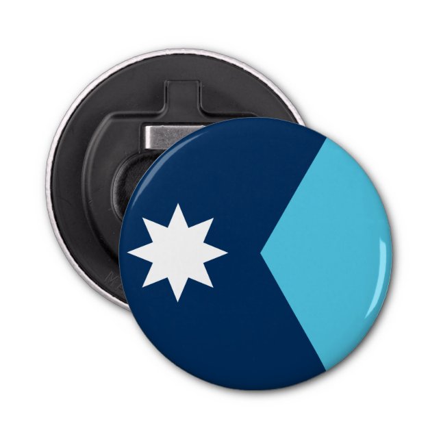 Abrebotellas Patriotic bottle opener with Flag of Minnesota, US (Anverso)