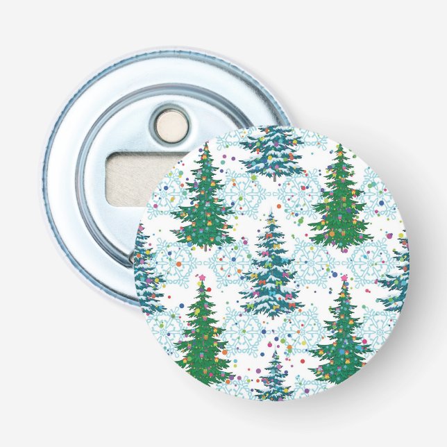 Abrebotellas patrón de árbol de Navidad (Anverso)