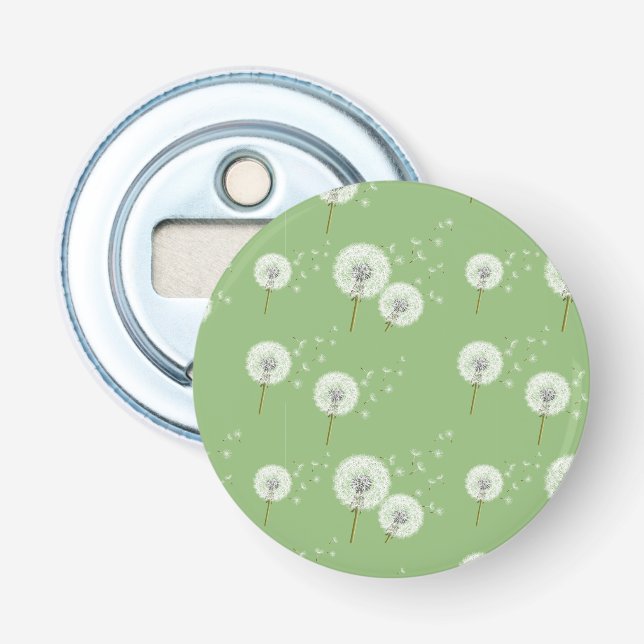 Abrebotellas Patrón de candelio sobre fondo verde (Anverso)