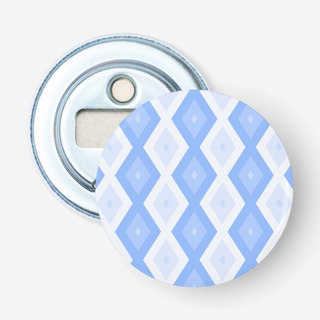 Abrebotellas Patrón de diamante azul pálido (Anverso)