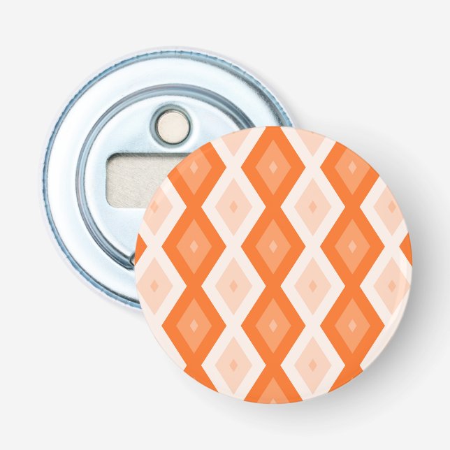 Abrebotellas patrón de diamante naranja (Anverso)