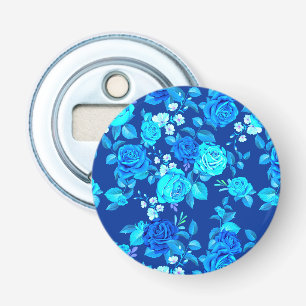 Abrebotellas Patrón de flores de rosa azul clásica-87600
