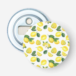 Abrebotellas Patrón de frutas color agua de los lemas amarillos