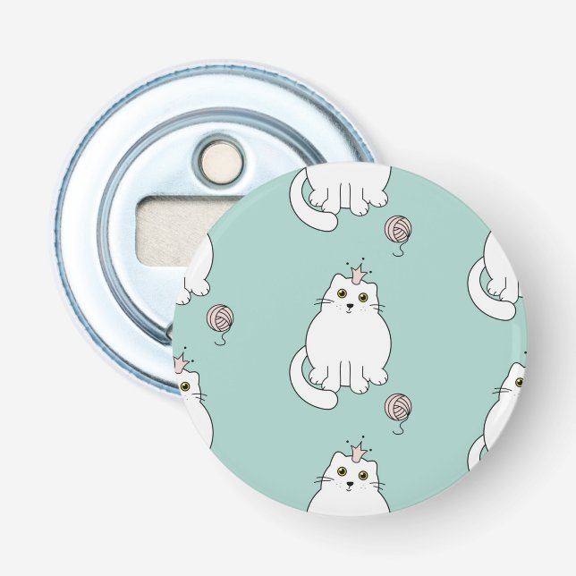 Abrebotellas Patrón de gato (Anverso)