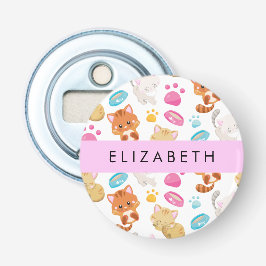 Abrebotellas Patrón De Gatos, Gatos Cutos, Kitty, Paws, Tu Nomb