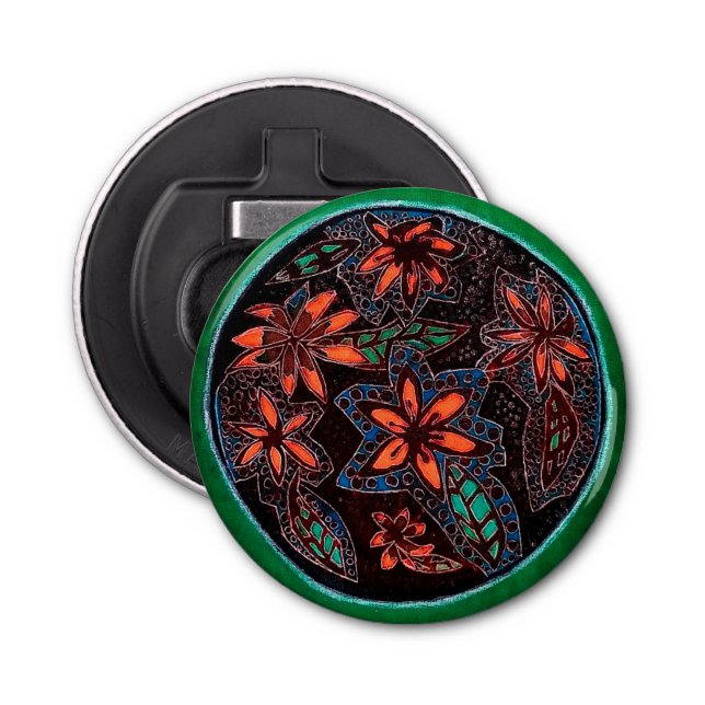 Abrebotellas Patrón de henna brillante (Anverso)