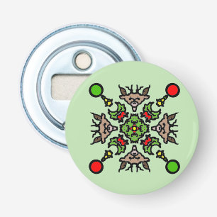 Abrebotellas Patrón de Mandala de Navidad