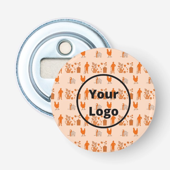 Abrebotellas Patrón de negocio de la agricultura naranja (Anverso)