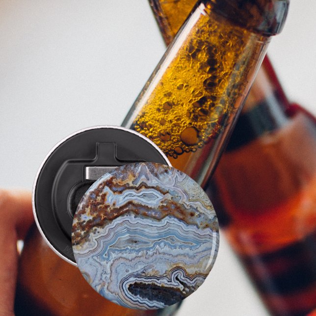 Abrebotellas Patrón de roca de Lace Agate (In Situ Beer Bottle)