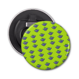 Abrebotellas Patrón de uvas moradas en verde