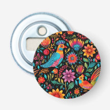 Patrón floral colorido mexicano