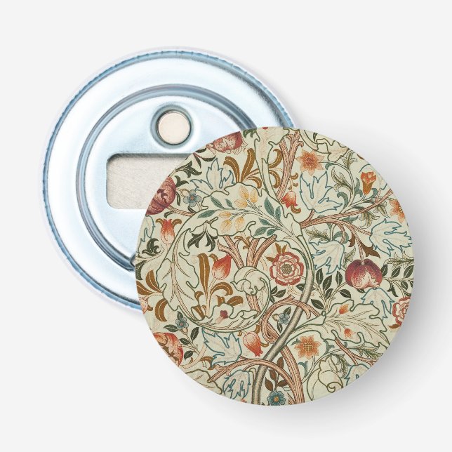 Abrebotellas Patrón floral de William Morris Acanthus Embroider (Anverso)