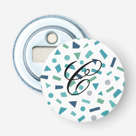 Abrebotellas Patrón geométrico retro - Diseño de estilo Memphis