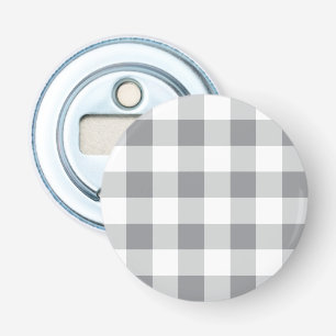 Abrebotellas Patrón Gingham Gris Y Blanco