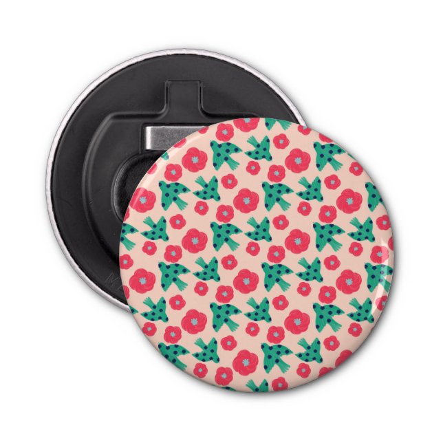 Abrebotellas Pattern_8_camellia y bird_2 (Anverso)