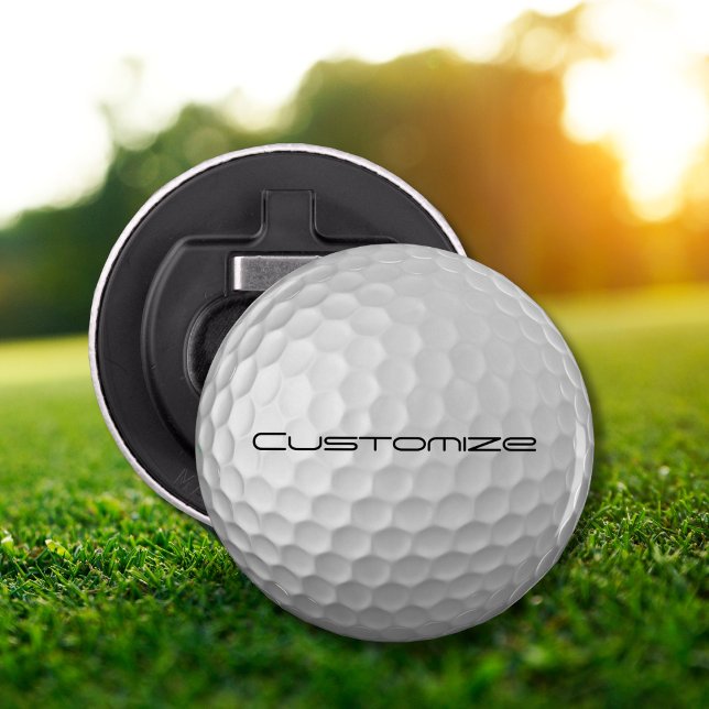 Abrebotellas Pelota de golf con texto personalizado (Subido por el creador)