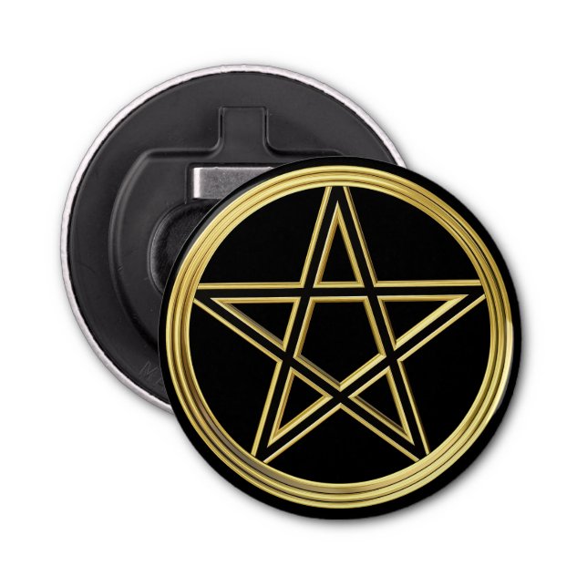 Abrebotellas Pentagrama dorada (Anverso)