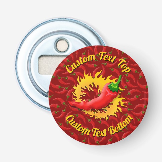 Abrebotellas Pepper con abertura de frasco de llama (Anverso)