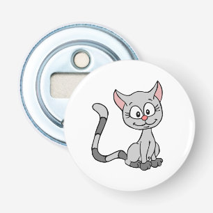 ABREBOTELLAS PEQUEÑO KITTEN GRIS CUTIDO CON UNA SONRISA AGRADAB