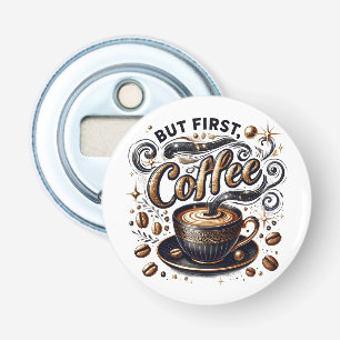 Abrebotellas Pero el primer arte del café - Diseño de oro elega