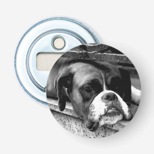 Abrebotellas Perro Boxer En Bocn Windowsill