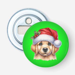 Abrebotellas Perro Golden Retriever con Santa Claus Style-82535