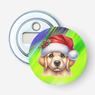 Abrebotellas Perro Golden Retriever con Santa Claus Style-82535