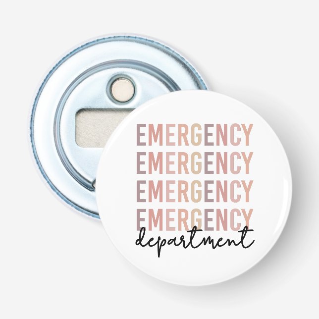 Abrebotellas Personal del Departamento de Emergencia | Enfermer (Anverso)